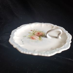 Vintage handpainted handled small plate